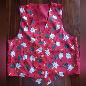 Vintage Red Frosty The Snowman Vest/Gilet